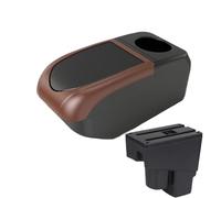 SPAMFAFGHQ Pour Jazz Boîte D'Accoudoir Pour Fit Pour Jazz 1 2003 2004 2005 2006 2007 Boîte De Rangement Bras Accoudoir Auto Accessoires Auto(B3 Brown frame 6USB)