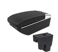 SPAMFAFGHQ Pour Jazz Boîte D'Accoudoir Pour Fit Pour Jazz 1 2003 2004 2005 2006 2007 Boîte De Rangement Bras Accoudoir Auto Accessoires Auto(A2 Black line7 USB)