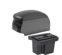SPAMFAFGHQ Pour KIA Pour Cerato Pour Forte K3 Accoudoir Cuir Repose-bras Style Auto Console Centrale(B1 Black Red double)