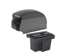 SPAMFAFGHQ Pour KIA Pour Cerato Pour Forte K3 Accoudoir Cuir Repose-bras Style Auto Console Centrale(B2 Black double)