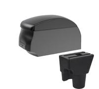SPAMFAFGHQ Pour Kia Pour Picanto Pour 3X-Line Boîtier D'accoudoir Auto Modification Avec Interface USB Boîte De Rangement(A2 Black single)