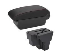 SPAMFAFGHQ Pour KIA RIO Boîtier De Repose-bras Pour STONIC Pour Rio Lx Cerato Boîtier Central De Repose-bras Pièce De Rétrofit Boîte De Rangement(C1 Noir rouge PAS d'USB)