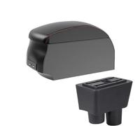 SPAMFAFGHQ Pour N&issan Pour Almera Boîtier D'accoudoir Auto Boîte De Rangement Accessoires De Modification Boîtier D'accoudoir Central(A1 Black Red single)