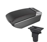 SPAMFAFGHQ Pour N&issan Pour March Pour Micra K13 MK4 IV Pour Sunny Boîte D'accoudoir Boîte D'accoudoir Central(B1 Black red NO USB)