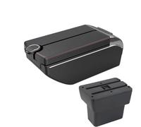 SPAMFAFGHQ Pour N&issan Pour Note E-Power Boîte D'accoudoir Pour N&issan Pour Note Boîte De Rangement Centrale Rétrofit Intérieur Chargement USB(B1 Red line 7 usb)