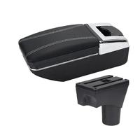 SPAMFAFGHQ Pour N&issan Pour Sunny Boîte D'Accoudoir Pour N&issan Pour March Pour Micra K13 2010-2022 Accoudoir Auto Boîte De Rangement Bras(Ligne blanche A3 Pas d'USB)