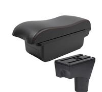 SPAMFAFGHQ Pour N&issan Pour Sunny Boîtier D'accoudoir Pour N&issan Pour March Pour Micra K13 2010-2022 Boîtier De Stockage D'accoudoir Bras(A1 Noir rouge SANS USB)