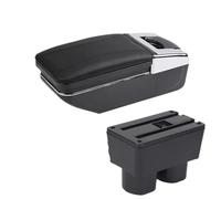 SPAMFAFGHQ Pour N&issan Pour Tiida C11 Pour Tiida Pour Latio Sylphy Boîte D'accoudoir Centre De Rangement Intérieur Accessoires Auto(Une ligne noire Pas d'USB)