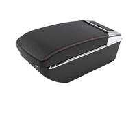 SPAMFAFGHQ Pour Opel Pour Corsa E 2014 2015 2016-2020 Boîtier D'accoudoir Auto Boîte De Rangement Intérieur Retrofit Accessoires Voiture(A1 Noir rouge 7USB)