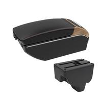 SPAMFAFGHQ Pour Peugeot 2008 Boîtier D'accoudoir Pour Peugeot 208 2019-2024 Boîte De Rangement Auto Avec Interface USB(Noir rouge Pas d'USB)