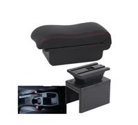 SPAMFAFGHQ Pour R&enault Pour Captur Pour Clio5 Boîtier D'accoudoir Voiture Boîte De Rangement Centrale Rétrofit Intérieur Accessoires Auto(B red line 3USB)