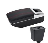 SPAMFAFGHQ Pour R&enault Pour Clio 4 Pour Captur Pour Clio 3 III IV Boîte De Repose-bras De Voiture Accessoires De Rangement(A1 Noir rouge SANS USB)