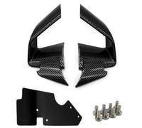 SPAMFAFGHQ pour S1000RR 2019 2020 2021 2022 Motocyclette Fibre De Carbone ABS Ailerons Aérodynamiques Avant Pare-Brise Carénage Aile Fixe(Carbon Fiber Look)