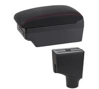 SPAMFAFGHQ Pour Toyota Pour Yaris 2015 2016 2017 2018 2019 2020 2021 Boîte À Accoudoir Centrale Console De Rangement(Ligne rouge E1)