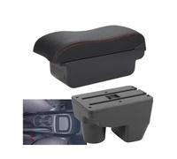 SPAMFAFGHQ Pour Toyota Pour Yaris Accoudoir Pour Toyota Pour Yaris Elegant Boîte Accoudoir Auto 2021-2024 Boîte Rangement Auto Surface Courbée Cuir(C1 Noir rouge PAS d'USB)