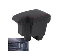 SPAMFAFGHQ Pour Toyota Pour Yaris Boîte D'accoudoir Central Pour Toyota Pour Yaris Elegant 2021-2024 Boîte De Rangement Accoudoir Auto(Cuir véritable B1)