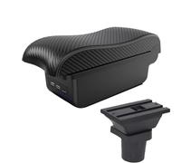 SPAMFAFGHQ Pour Toyota Pour Yaris Pour Vitz 5 Portes Hayon 2005 2006 2007 2008 2009 2010 2011 Boîte D'Accoudoir Auto(B3 Black white NO USB)