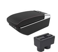 SPAMFAFGHQ Pour Venucia D50 Boîte D'accoudoir Voiture Pièces Retrofit Boîte De Rangement Bras Accessoires Auto Pièce Retrofit(A1 Noir rouge 7USB)