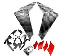SPAMFAFGHQ pour Yamaha MT09 MT 09 MT-09 SP 2021-2023 Moto Sport Downforce Naked Spoilers Latéraux Aileron Aérodynamique Déflecteur Cache-Cadre(Carbon Look-Red)