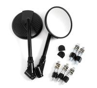 SPAMFAFGHQ Rétroviseurs Latéraux Universels Pour Moto Pour CB1000R CB1300 CB600F Pour Hornat CBF600 CB400 CBR125R CBF125 8/10 Mm(NOIR)