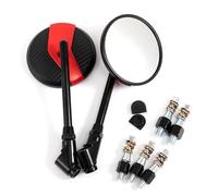 SPAMFAFGHQ Rétroviseurs Latéraux Universels Pour Moto Pour CB1000R CB1300 CB600F Pour Hornat CBF600 CB400 CBR125R CBF125 8/10 Mm(ROUGE)