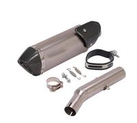 SPAMFAFGHQ Tuyau D'échappement De Moto Liaison Intermédiaire Adaptateur Silencieux Connec Slip On Pour Y&amaha Pour Tricker XG250 XT250 XG 250 2004-2008(Style m)