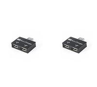 Spamietz 2 x Chargeur USB 2.0 Un Double Femelle Double 2 Ports USB Dc 5V Connecteur Convertisseur Adaptateur Hub Splitter de Charge