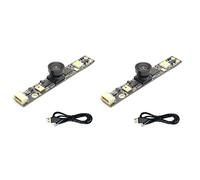 Spamietz 2X 5MP USB Caméra Module 160 Degrés Grand Angle OV5640 2592X1944 Mise au point Fixe Libre Drive pour la Surveillance de Sécurité