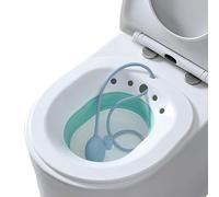 SPANCARE PHARMACEUTICALS Sitz Baignoire pour adulte - S'adapte à tous les sièges de toilettes - Avec pompe - Pour soins post-partum, hémorroïdes, traitement des fissures