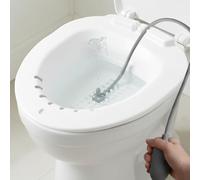 SPANCARE PHARMACEUTICALS Sitz Baignoire pour hémorroïdes, piles, fissures, après l'accouchement, bain de hanche pour toilettes occidentales, avec tuyau et système de trop-plein