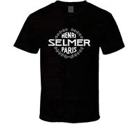 Spangled Henri Selmer Paris Saxophone T-Shirt Mens Unisex Black Tees L
