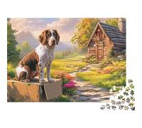 Spaniel Springer 1000 Pièces Puzzle Unique Belle Décoration Familiale Spaniel Box Cottage Puzzle Jouets De Difficiles pour Adultes 70x50cm/1000pcs