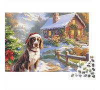 Spaniel Springer Puzzle 1000 Pièces Energetic Spotted Alert Spaniel Springers Cadeau Parfait, Puzzle Relaxant Et Décoratif pour Adultes Et Moments De Loisirs en Famille 38x26cm/1000pcs