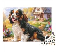 Spaniel Springer Puzzle 1000 Pièces Energetic Spotted Alert Spaniel Springers Cadeau Puzzle Parfait, Puzzle en Papier Écologique Et Relaxant, Idéal pour Adultes Et Famille 70x50cm/1000pcs