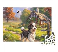 Spaniel Springer Puzzle 1000 Pièces Energetic Spotted Alert Spaniel Springers Puzzle en Carton Précis Et Écologique, Activité Stimulante Et Relaxante pour Adultes Et Famille 38x26cm/1000pcs
