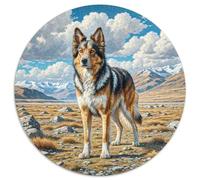 Spaniel tibétain Circulaire Puzzle Convient pour Adultes Et Enfants 1000 Pièces Fun Défiant Jeu Éducatif Décoration Maison Unique (67.5x67.5cm)