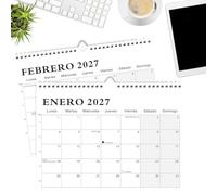 Spanish Calendar 2027-2028 - A4 18 Month Wall Planner,oom Study Classroom | Jan 2027-June 2028 Calendar, Spanish Organizer | Simple Yearly Schedule Planner, Office Home Business Wall Display, Desk Plan