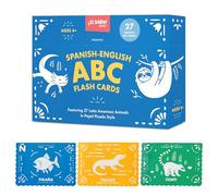 Spanish-English ABC Flash Cards: 27 Bilingual Alphabet Flash Cards Featuring Latin American Animals in a Papel Picado Design