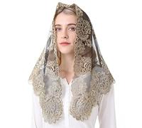 Spanish Mantilla 1309 Voile, Noir et doré, 120cm60cm Femme