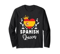 Spanish Queen Spain Flag Proud Spanish Woman Manche Longue