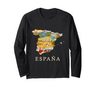 Spanish Roots Carte Souvenir de Barcelone Madrid Séville Espagne Manche Longue