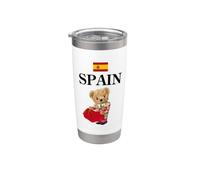 Spanish Teddy Bear Bull Fighter, Spain Illustration Graphic Gobelet isotherme en acier inoxydable double paroi