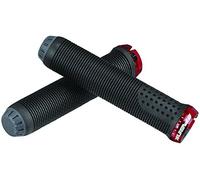 Spank Grips Spike 33 Poignées VTT Mixte Adulte, Black/Red, 33 MM