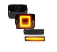 SPANN Iture Clignotant Pour Jeep Pour Wrangler YJ Feux De Jour Et Clignotant 12V Feu De Position Latéral Clignotant Et Pare-chocs Avant Feu DRL Clignotants Feux(4PC Side Front)