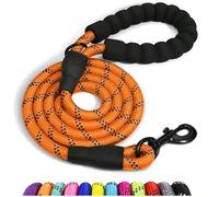 Spanner In The Works® Laisse orange pour chiens de grande taille - Laisse réfléchissante, 1,5 m de long, épaisseur 13 mm, anti-traction | Poignée confortable, laisse haute visibilité, pivot à 360°