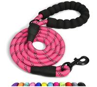 Spanner In The Works® Laisse rose pour chiens de grande taille - Laisse réfléchissante, 1,5 m de long, épaisse laisse anti-traction de 13 mm | Poignée confortable, très solide et pivotante à 360°