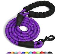 Spanner In The Works® Laisse violette pour grands chiens - Laisse réfléchissante pour chien, 1,5 m de long, laisse anti-traction épaisse de 13 mm | Poignée confortable, solide, pivotante à 360°
