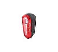 SPANNINGA Batterie-LED-Rücklicht 'Ruby 3' Mit deutschem Prüfzeichen SB-verpackt, mit 1 High-Power-LED und 2 zusätzlichen Leds, mit 2 Microbatterien AAA (werkzeugfrei austauschbar), mit Batteriekontrollanzeige, mit integriertem Cliphalte