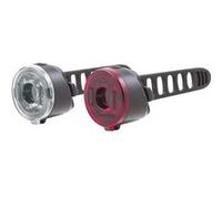 Spanninga Éclairage vélo Dot XB Kit AV+AR 10 Lum Piles Blanc/Rouge