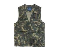 Spanye Gilet tactique multi-poches pour homme pour la pêche et la chasse, Style 02 Camouflage kaki, X-Small